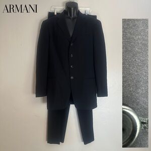 Armani Collezioni Silk Blend Black Suit 40R Pants 34" waist 34" inseam